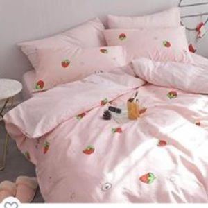 Twin size Kawaii Strawberry Duvet and 2 pillow cases